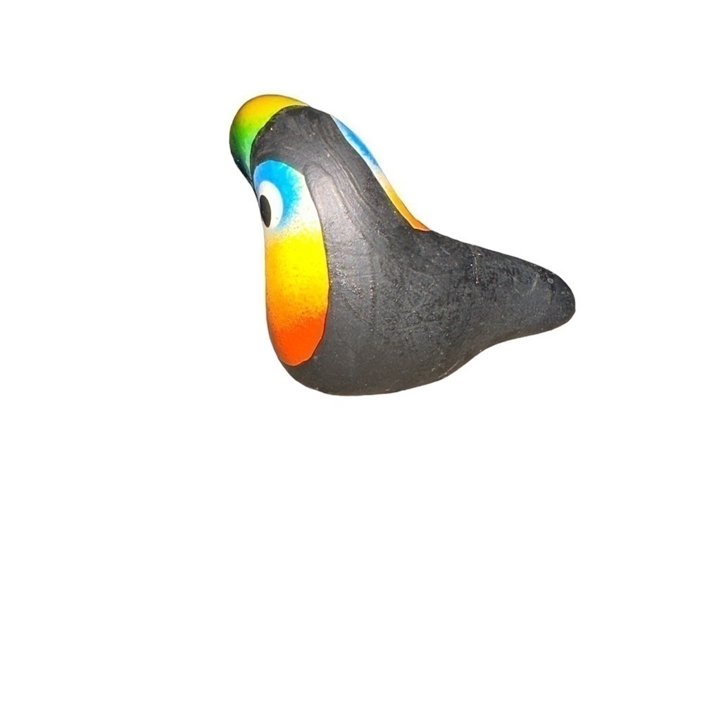 2 Toucan Clay Pottery figurine Gloria a Dios Costa Rica 3.5” long 2.5” - Picture 7 of 8